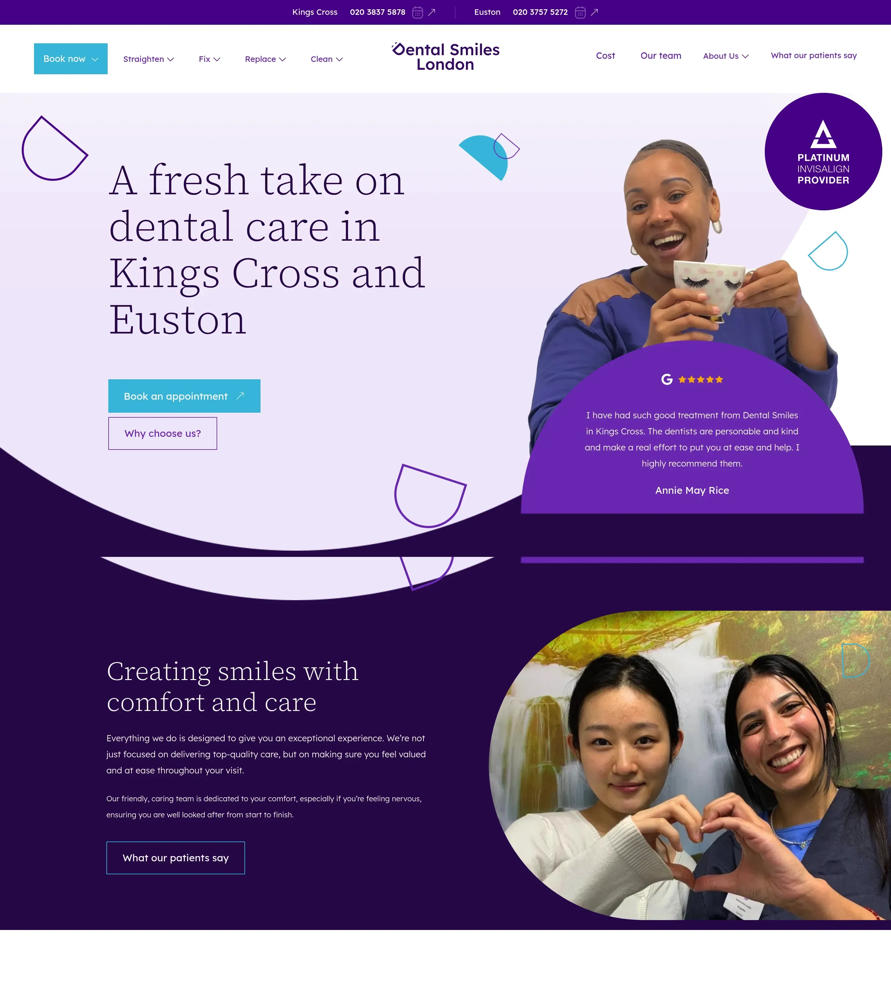 Homepage of Dental Smiles London