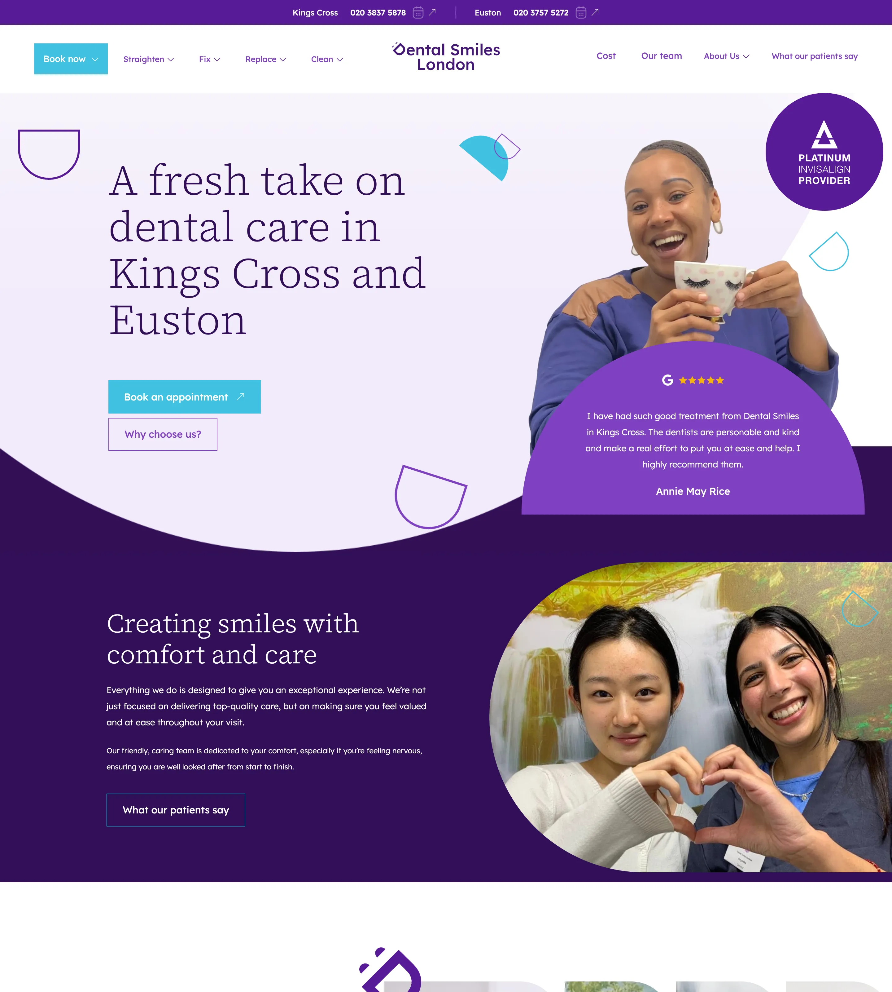 Homepage of Dental Smiles London