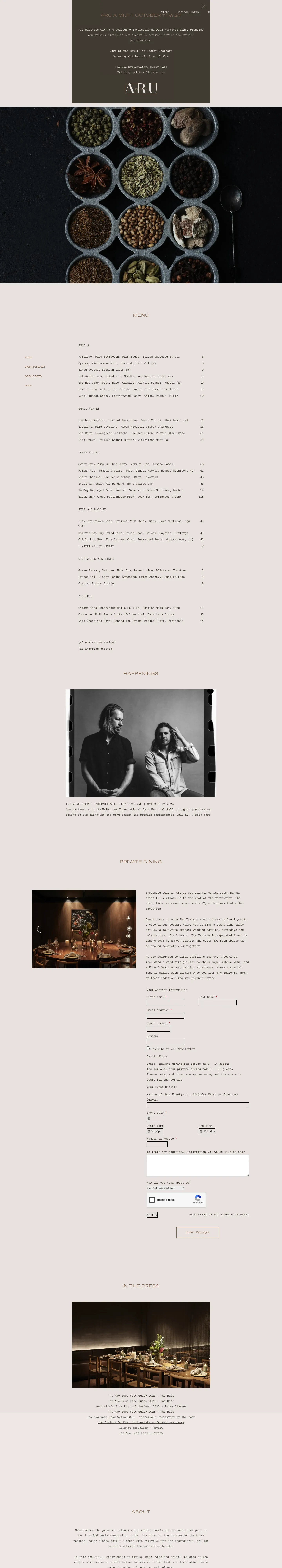 Homepage of ARU