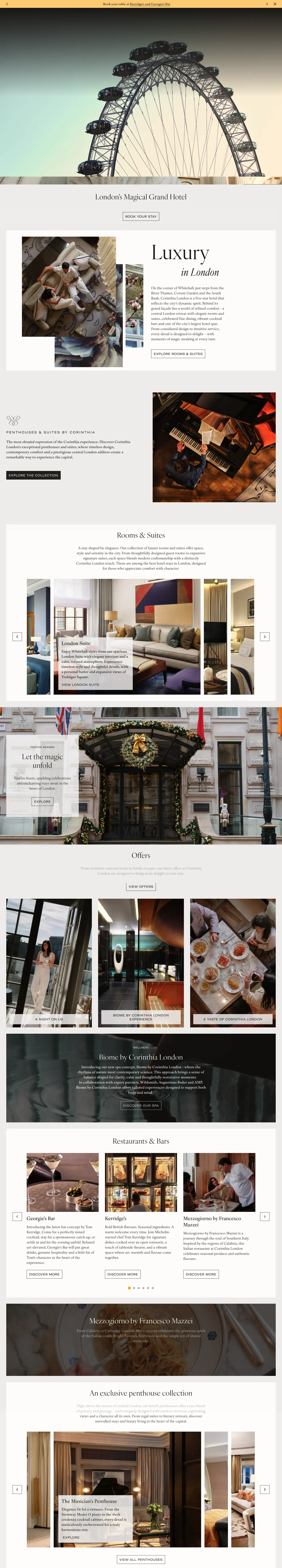 Homepage of Corinthia