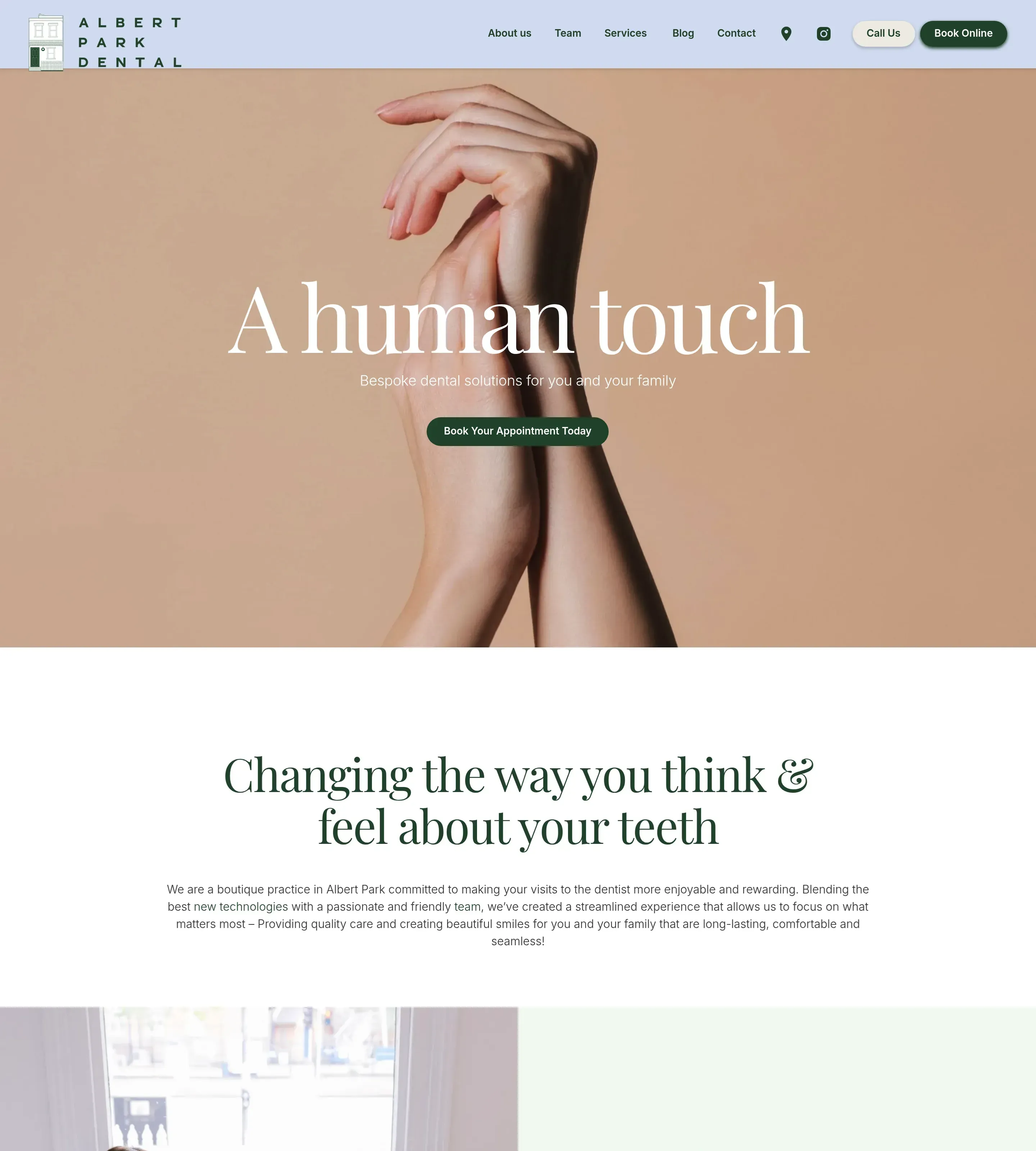 Homepage of Albert Park Dental