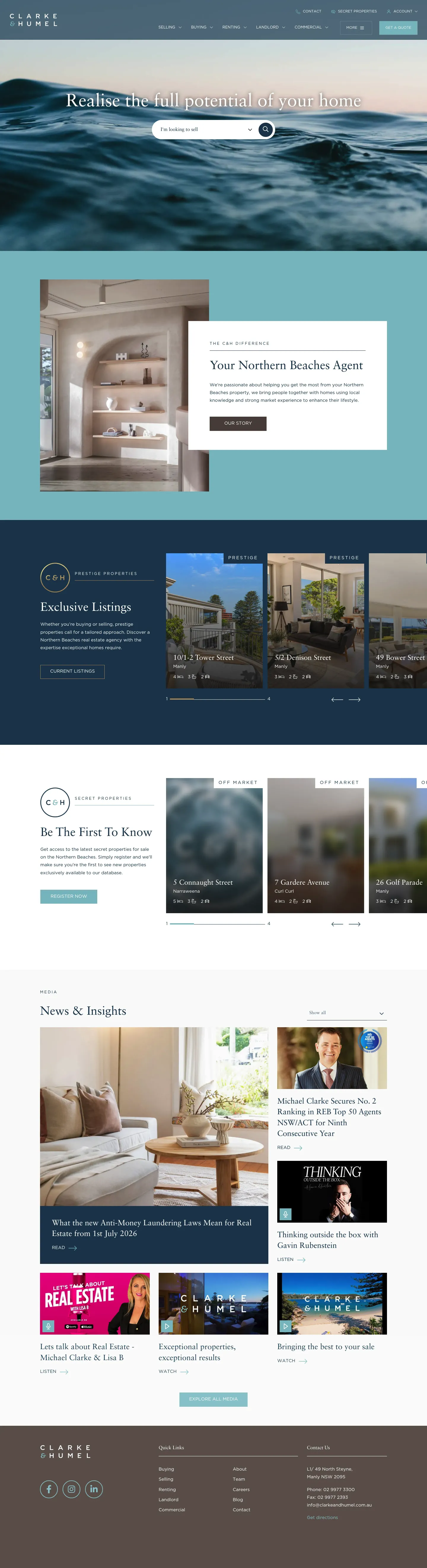 Homepage of Clarke and Humel