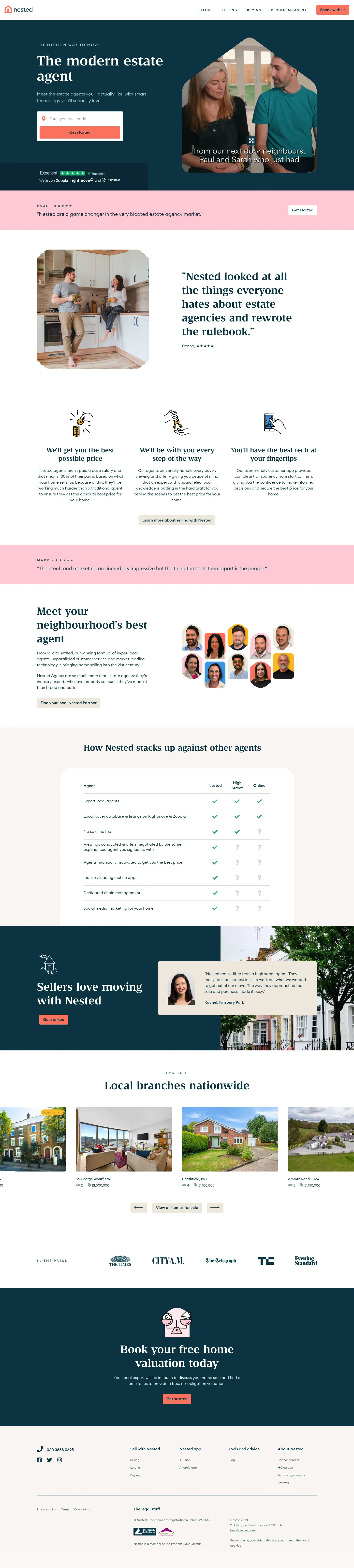 Homepage of Nested