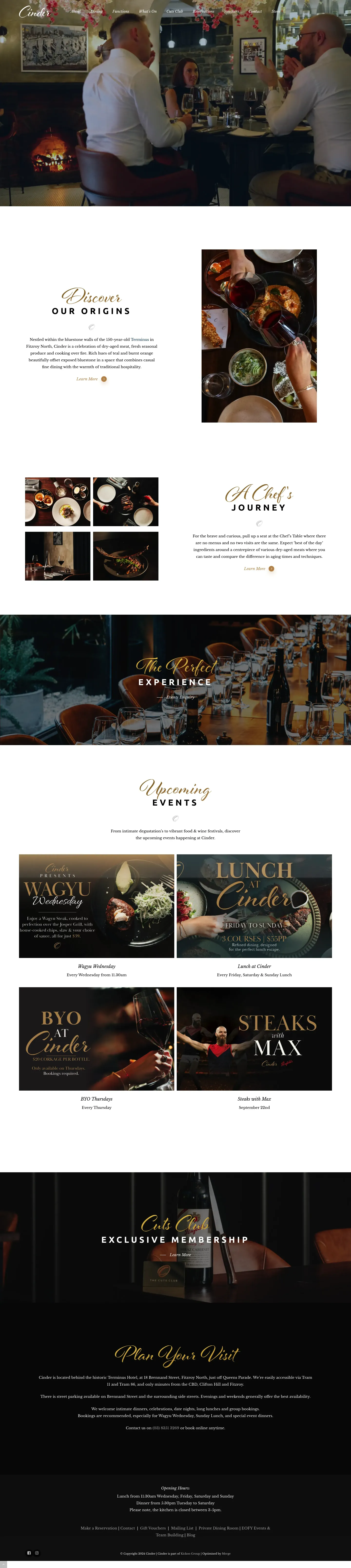 Homepage of Cinder