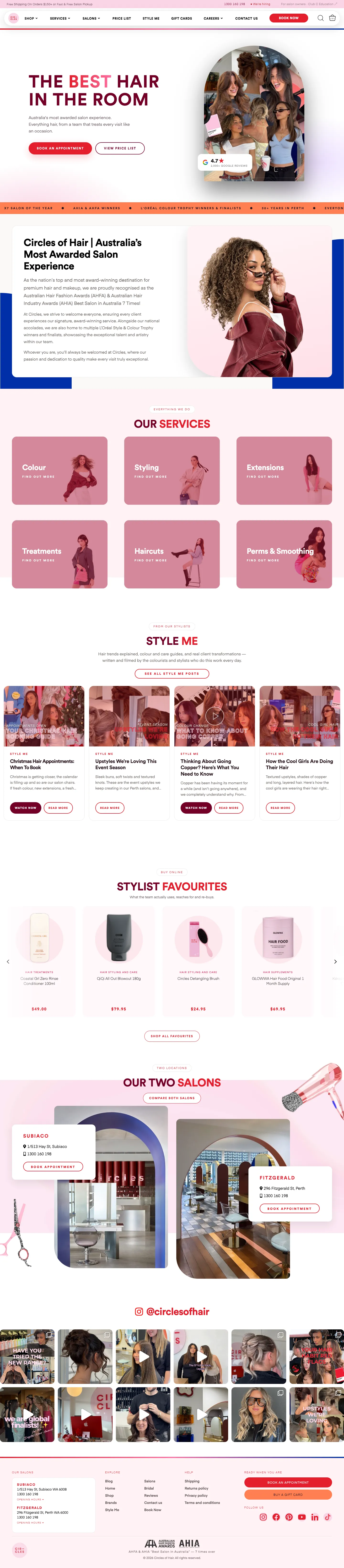 Homepage of Circles of Hair
