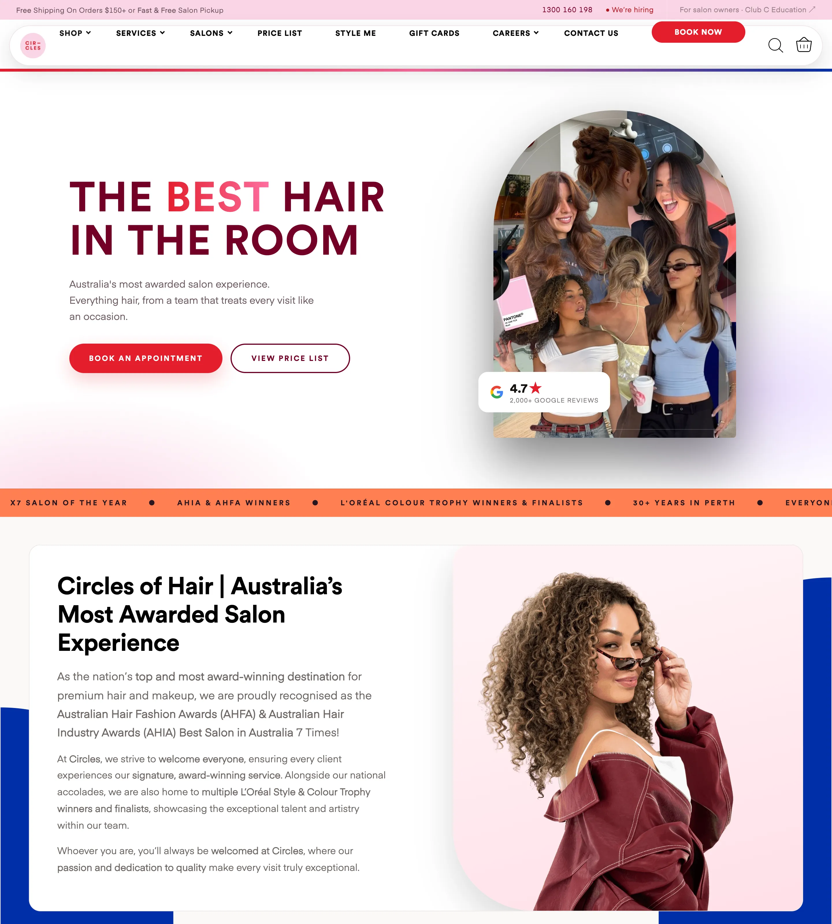 Homepage of Circles of Hair