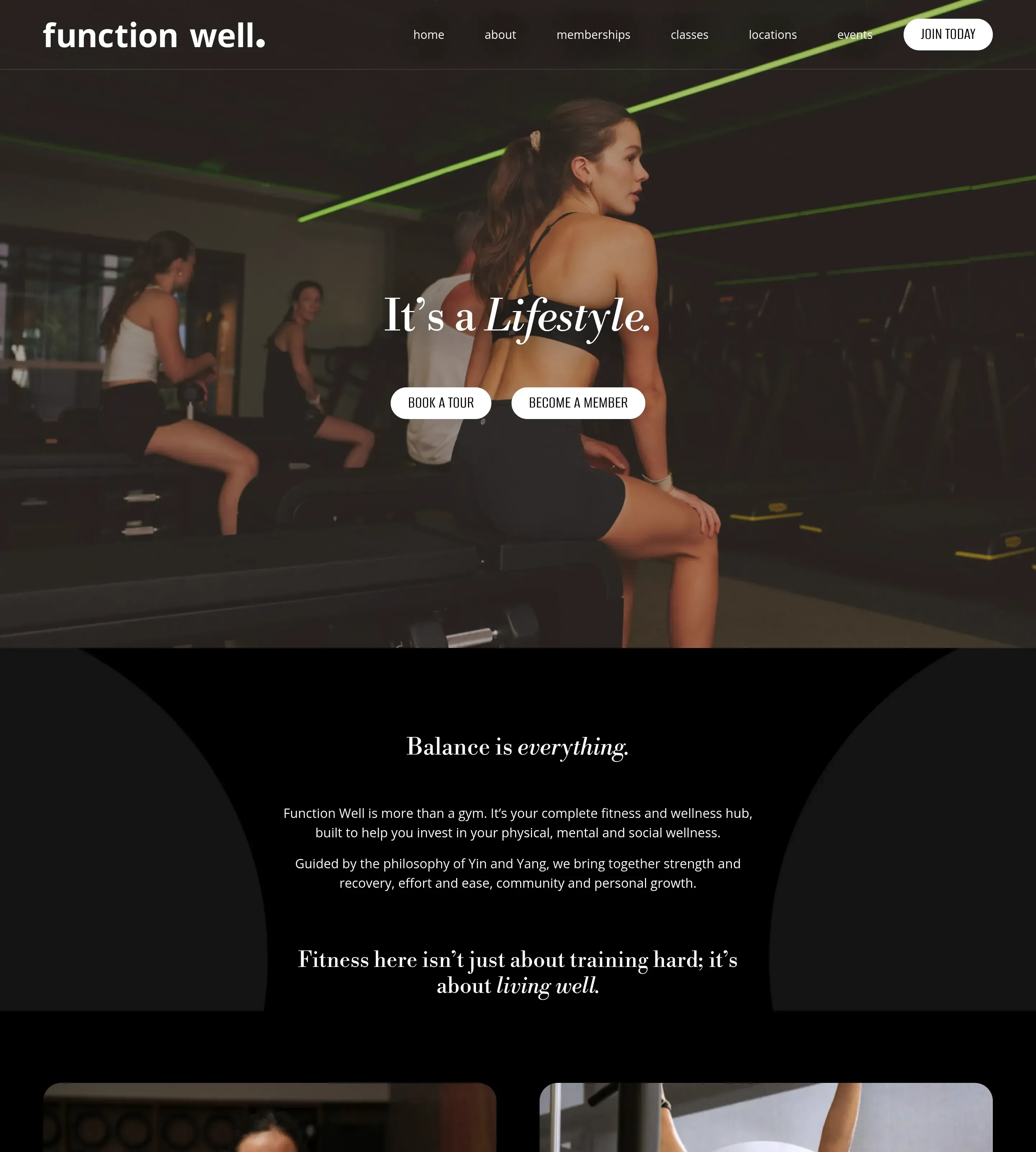 Homepage of Function Well